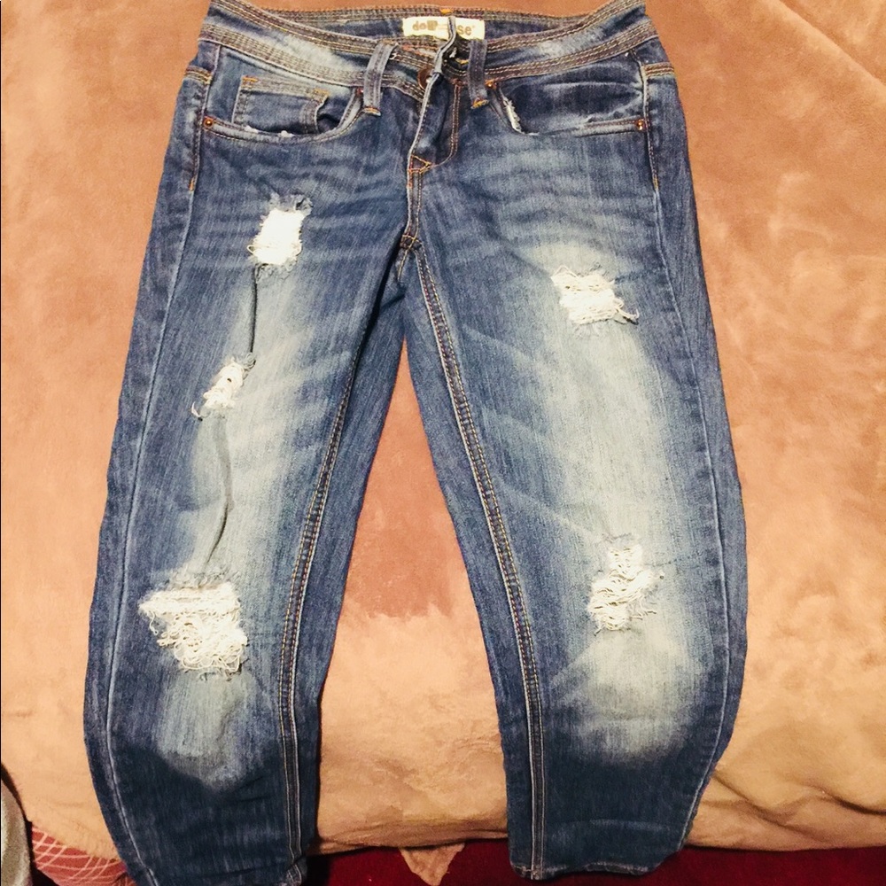 Distressed dollhouse jeans